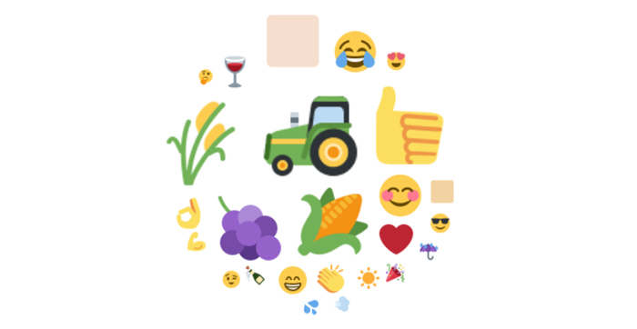 Top 25 emojis used alongside #harvest17